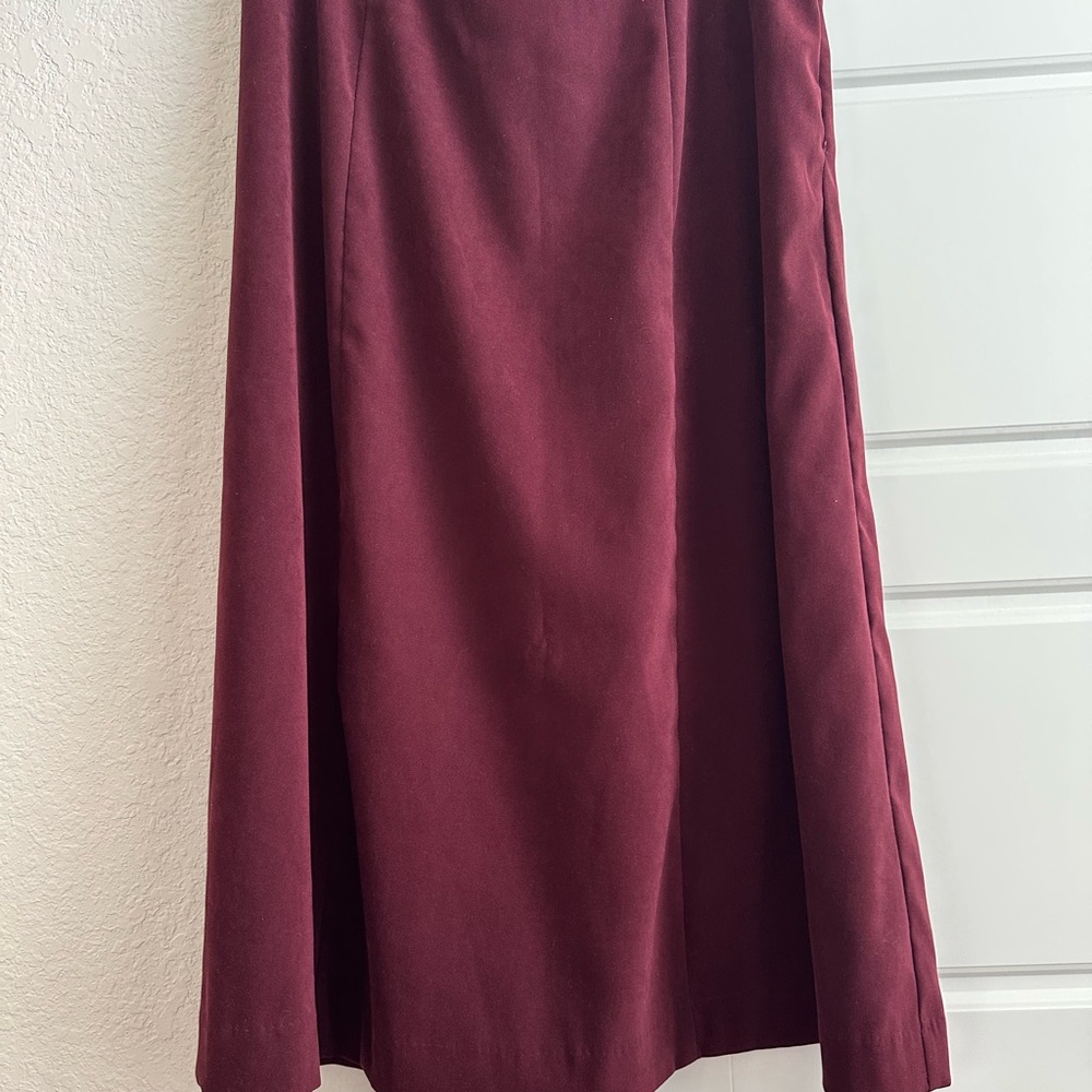 dressbarn Deep Red A-Line Skirt